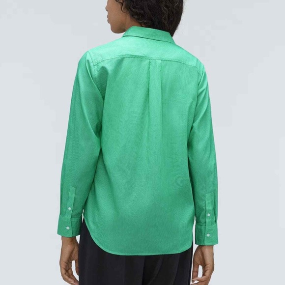 NEW EVERLANE The Silky Cotton Women's Relaxed Button Down Shirt Mint WOMEN 4 - Picture 12 of 14